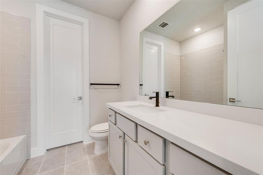 Furnished interior view inside a new home in Collin Creek, Plano (Image 13).