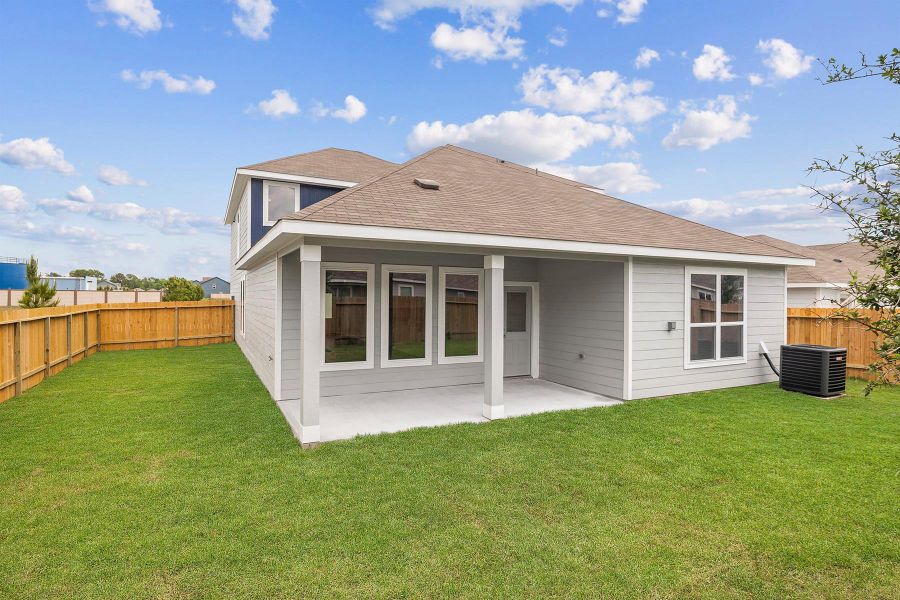 Exterior details and patio area of a home in Pinewood Trails, Cleveland (Image 2). Exterior details and patio area of a home in Pinewood Trails, Cleveland (Image 2).