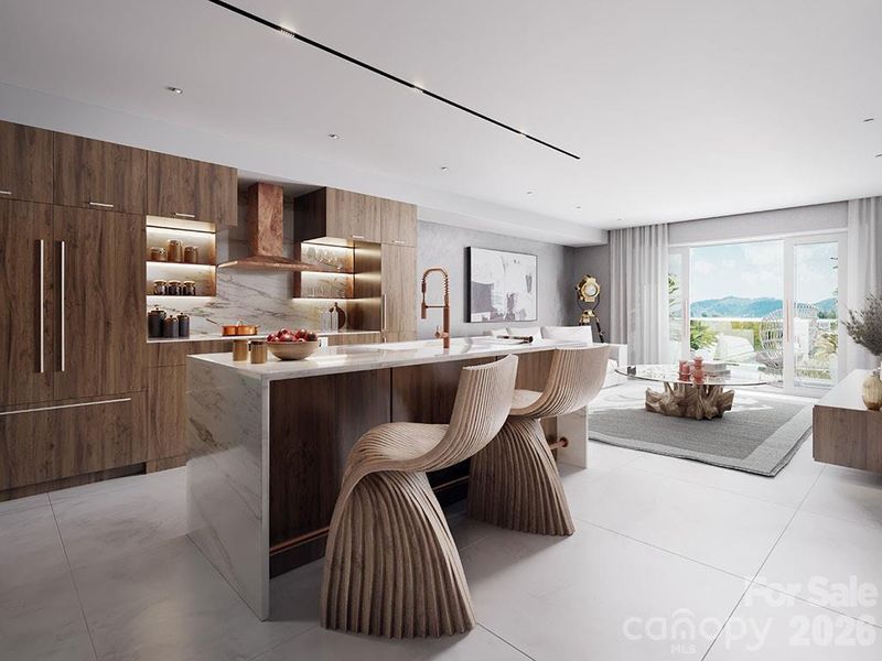 Furnished interior view inside a new home in , Hendersonville (Image 4).