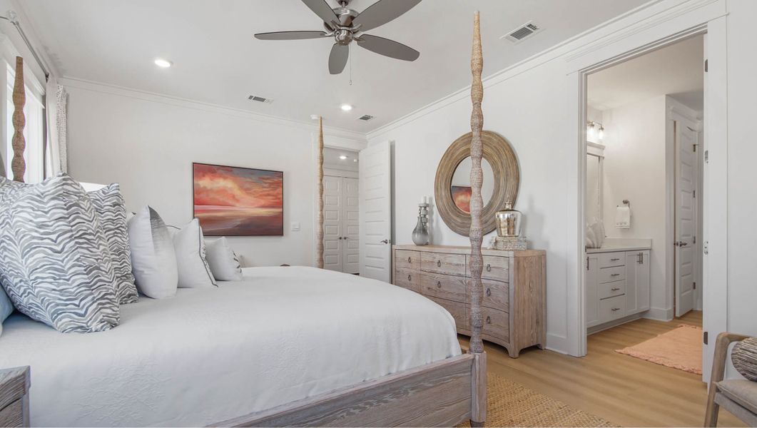 Representative furnished interior of a home built from the Ashton by D.R. Horton in Parkside, Santa Rosa Beach (Image 42).