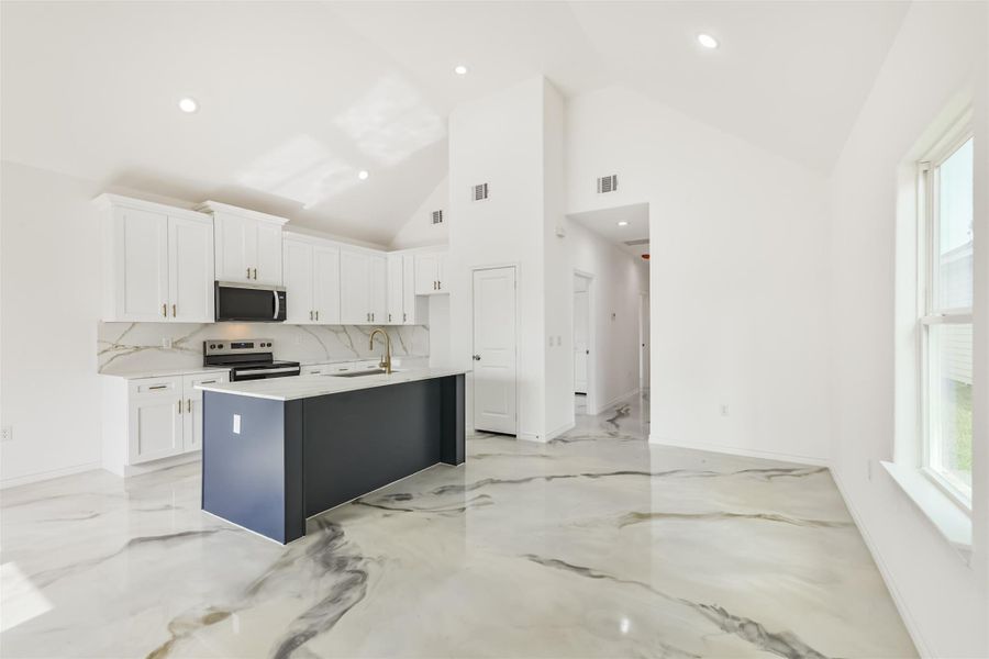 Furnished interior view inside a new home in Bridgeland, Cypress (Image 6).