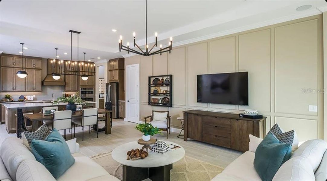 Furnished interior view inside a new home in Esplanade at Wellen Park, Englewood (Image 5).
