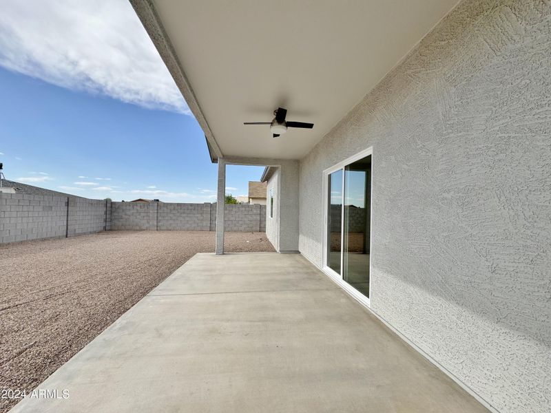 Large covered patio