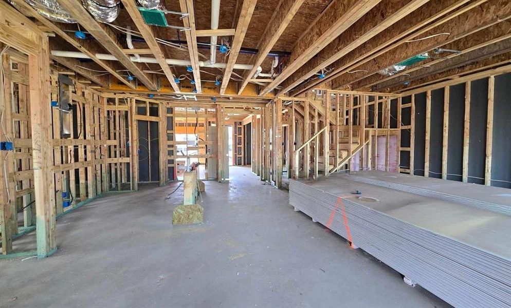 Open Kitchen-Living Room Construction Progress