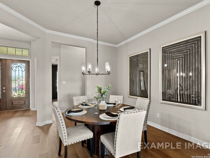 Furnished interior view inside a new home in Potranco Oaks, Castroville (Image 8).