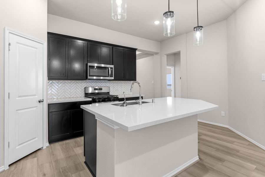 Furnished interior view inside a new home in Grand Central Park, Conroe (Image 9).