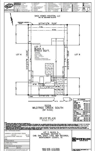 2D floor plan layout of this home in Wildtree 70', Magnolia, TX (Image 5). 2D floor plan layout of this home in Wildtree 70', Magnolia, TX (Image 5).