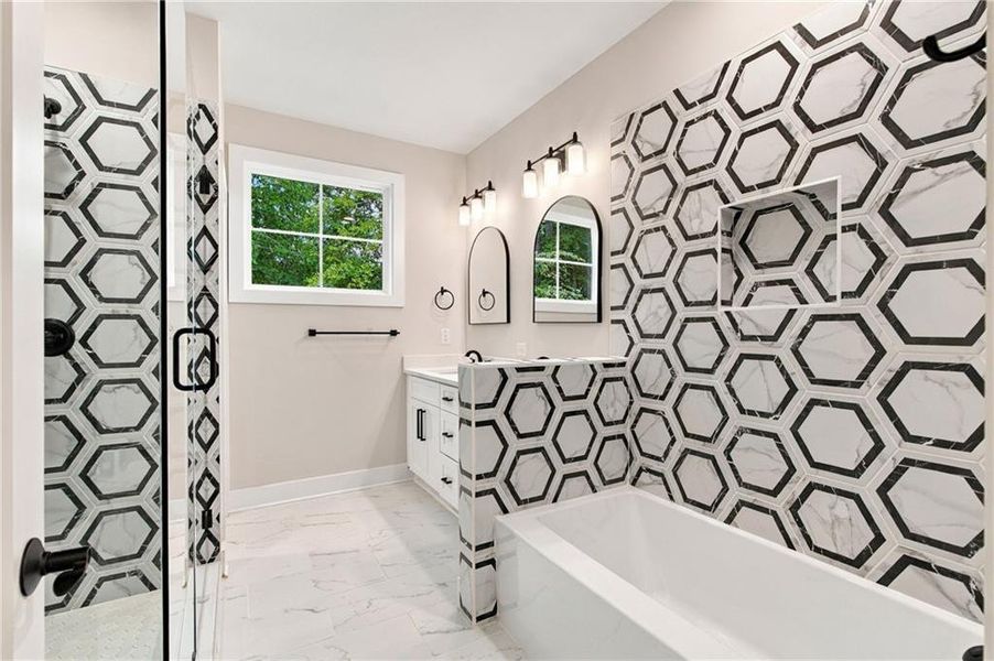 Furnished interior view inside a new home in , Atlanta (Image 13).