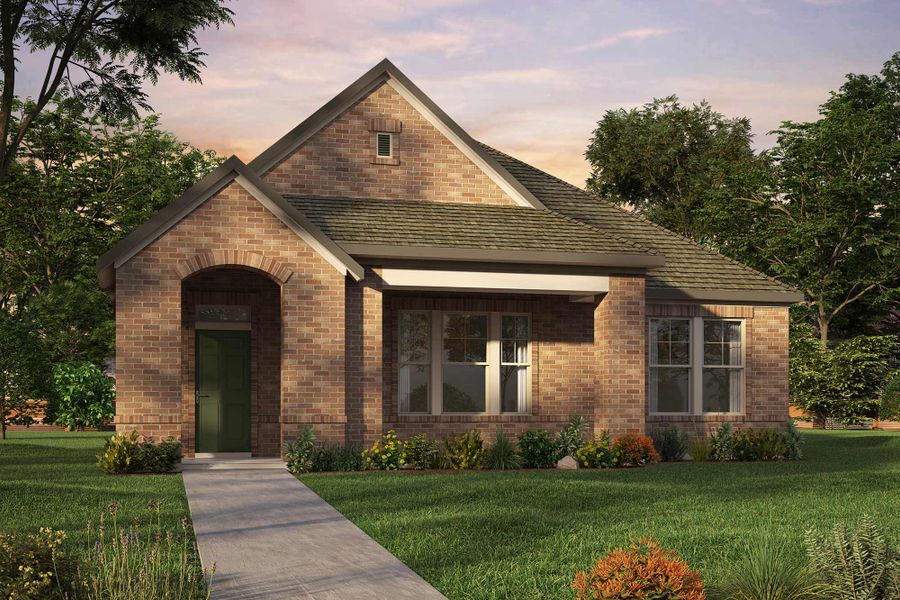 Front exterior of a new home in Elements at Viridian - Traditional Series, Arlington, TX, highlighting curb appeal (Image 2). Front exterior of a new home in Elements at Viridian - Traditional Series, Arlington, TX, highlighting curb appeal (Image 2).