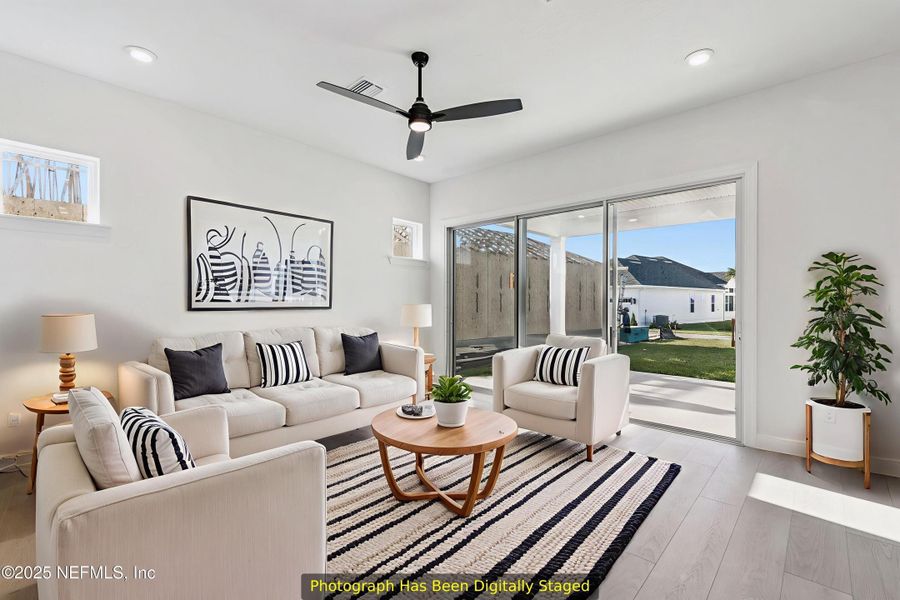 Furnished interior view inside a new home in Seven Pines 50' Rear Entry, Jacksonville (Image 9). Furnished interior view inside a new home in Seven Pines 50' Rear Entry, Jacksonville (Image 9).