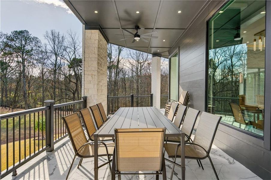 Exterior details and patio area of a home in , Suwanee (Image 32).