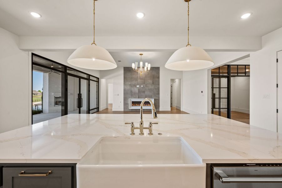 Furnished interior view inside a new home in The Resort on Eagle Mt. Lake, Fort Worth (Image 12).