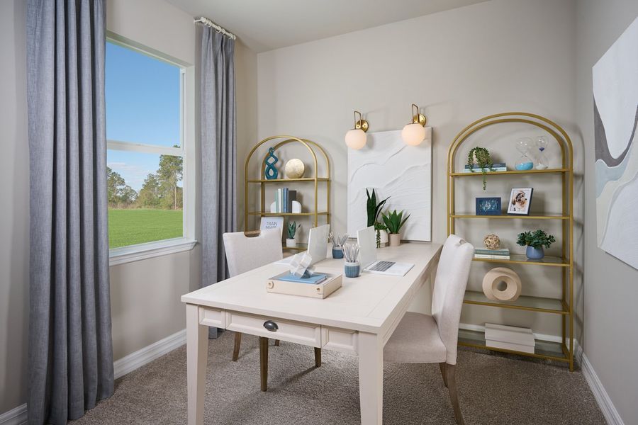 Furnished interior view inside a new home in Crescent Lakes - Reserve Series, Punta Gorda (Image 6).
