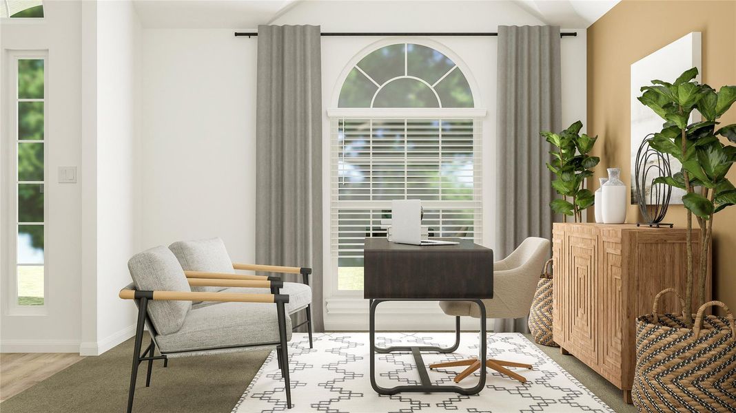 Furnished interior view inside a new home in Lively Ranch: Brookstone Collection, Georgetown (Image 5). Furnished interior view inside a new home in Lively Ranch: Brookstone Collection, Georgetown (Image 5).