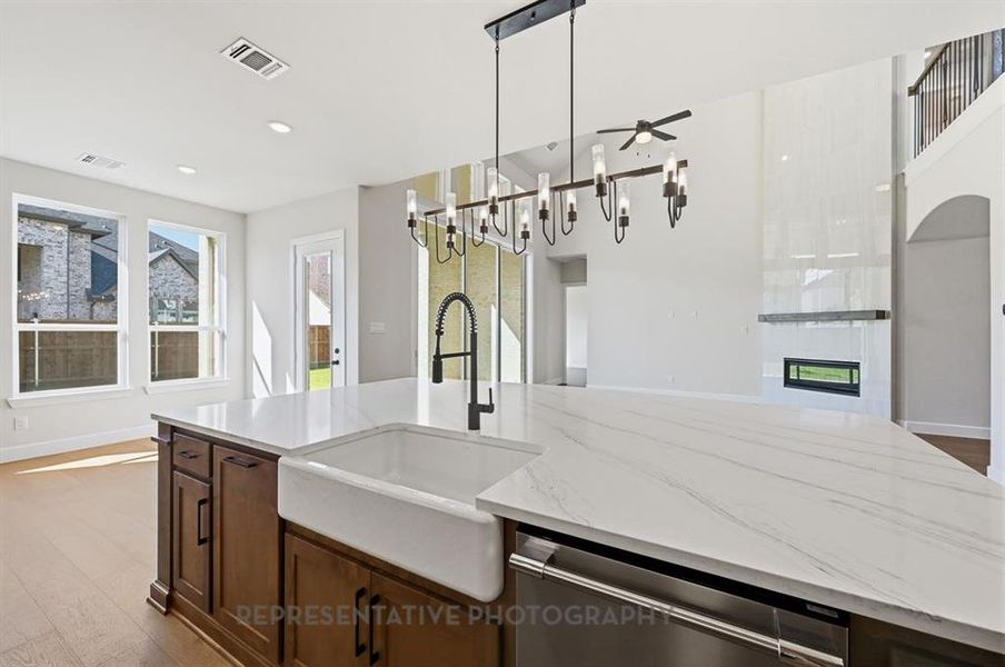 Furnished interior view inside a new home in Star Trail: 65ft. lots, Prosper (Image 14). Furnished interior view inside a new home in Star Trail: 65ft. lots, Prosper (Image 14).