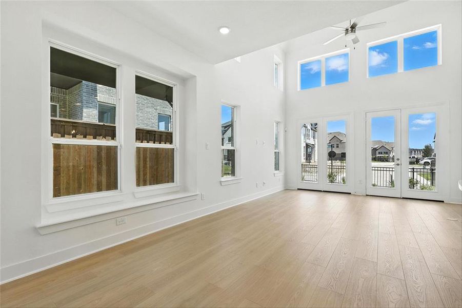 Spacious, unfurnished interior of a new home in Walsh: Townhomes - The Patios, Aledo (Image 12). Spacious, unfurnished interior of a new home in Walsh: Townhomes - The Patios, Aledo (Image 12).