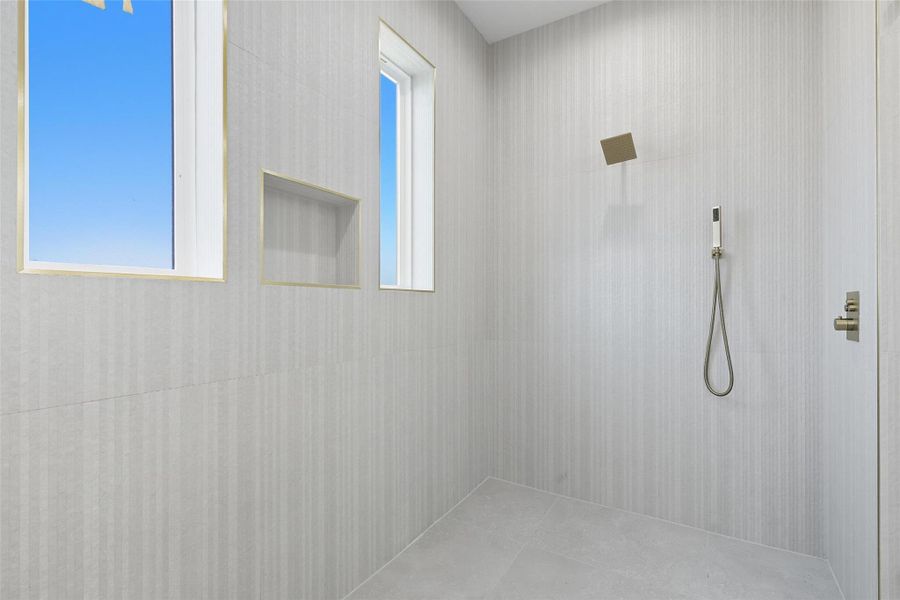 large walk in shower