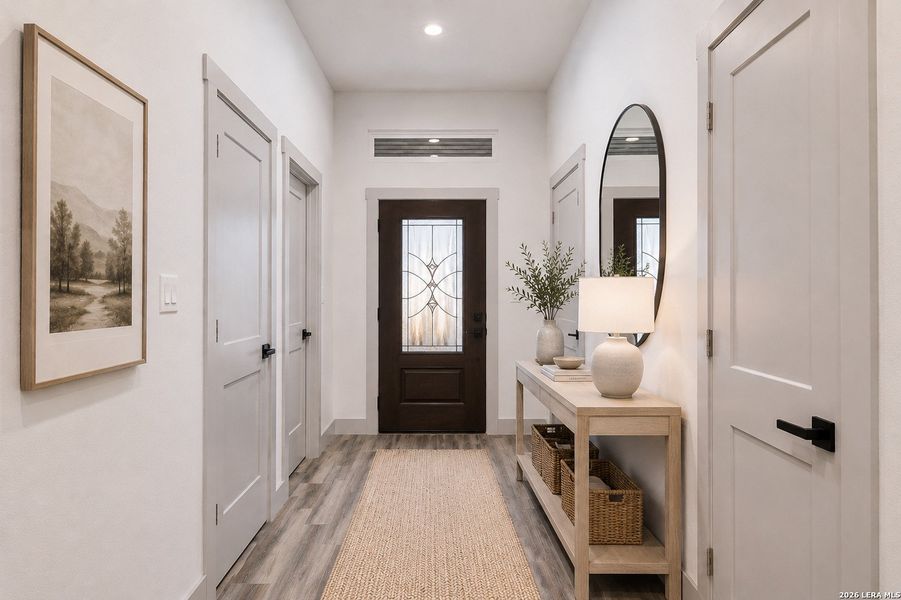 Furnished interior view inside a new home in , Fischer (Image 6).