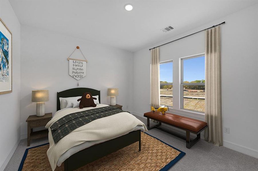 Furnished interior view inside a new home in Kreymer at the Park, Wylie (Image 18). Furnished interior view inside a new home in Kreymer at the Park, Wylie (Image 18).