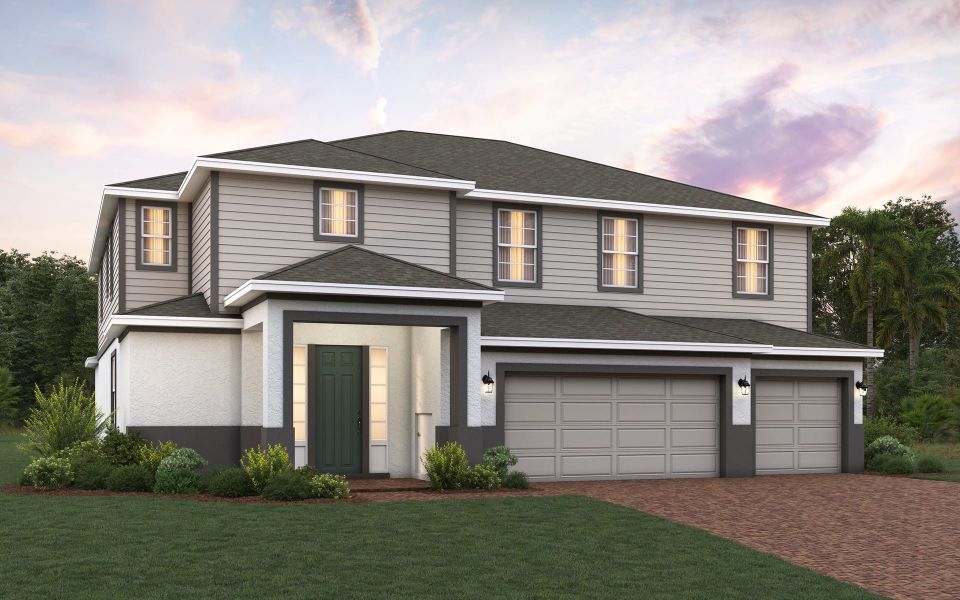 Representative exterior photo of a completed home built from the Sullivan by Trinity Family Builders in Trinity Gardens, Deland, FL (Image 7). Representative exterior photo of a completed home built from the Sullivan by Trinity Family Builders in Trinity Gardens, Deland, FL (Image 7).