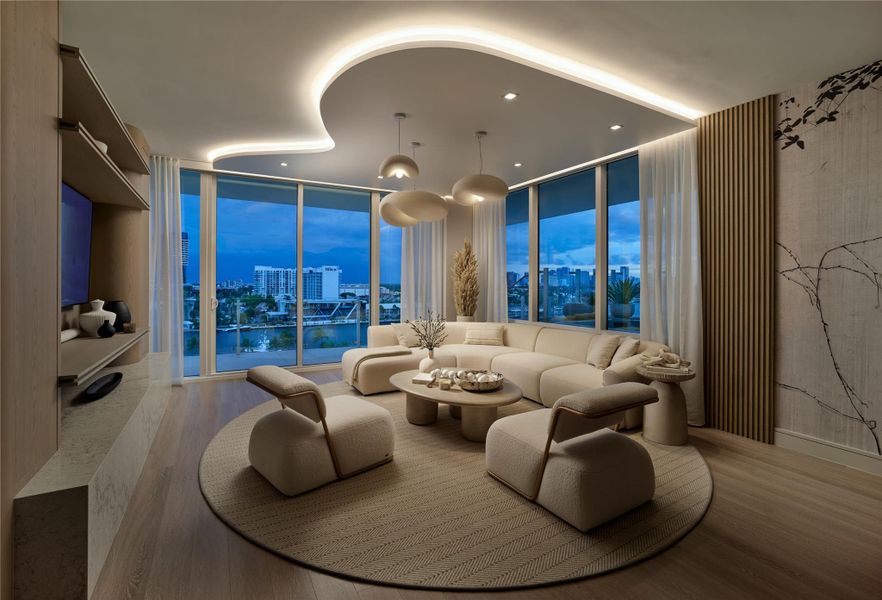 Furnished interior view inside a new home in , Fort Lauderdale (Image 10). Furnished interior view inside a new home in , Fort Lauderdale (Image 10).