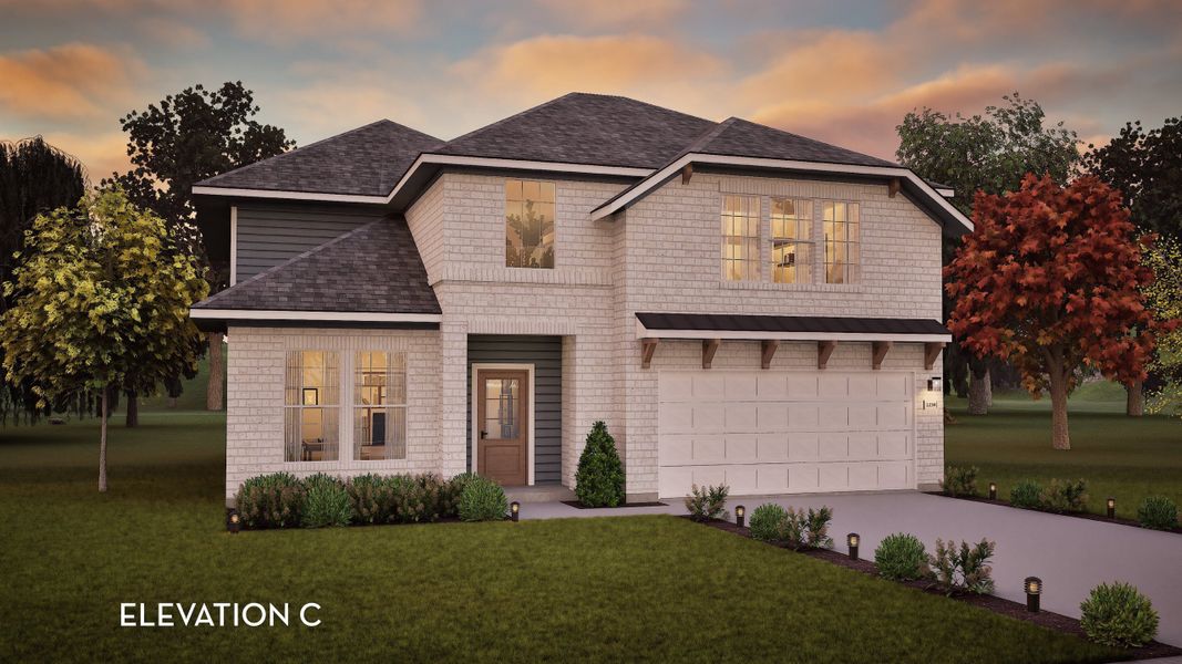 Representative exterior photo of a completed home built from the Hayden by CastleRock Communities in Hickory Ridge, Elmendorf, TX (Image 21). Representative exterior photo of a completed home built from the Hayden by CastleRock Communities in Hickory Ridge, Elmendorf, TX (Image 21).