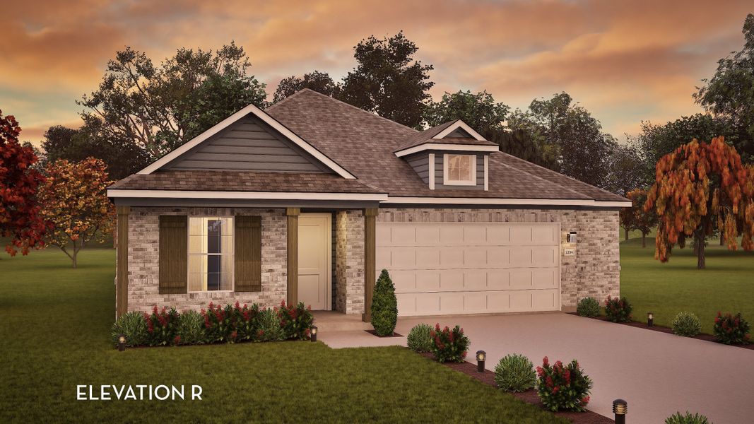 Representative exterior photo of a completed home built from the Aquila by CastleRock Communities in Sagebrook, Argyle, TX (Image 2). Representative exterior photo of a completed home built from the Aquila by CastleRock Communities in Sagebrook, Argyle, TX (Image 2).