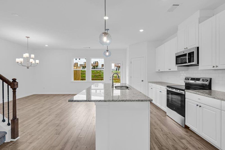 Furnished interior view inside a new home in Auburn Glen Towns, Dacula (Image 9).