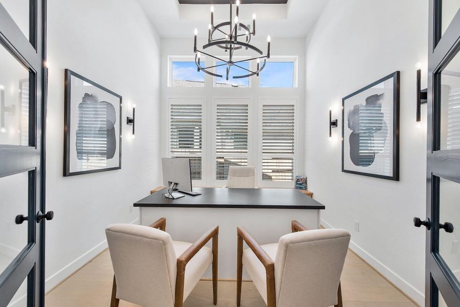 Furnished interior view inside a new home in Bridgeland, Cypress (Image 7). Furnished interior view inside a new home in Bridgeland, Cypress (Image 7).