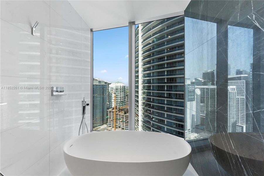 Furnished interior view inside a new home in Aston Martin Residences, Miami (Image 11).