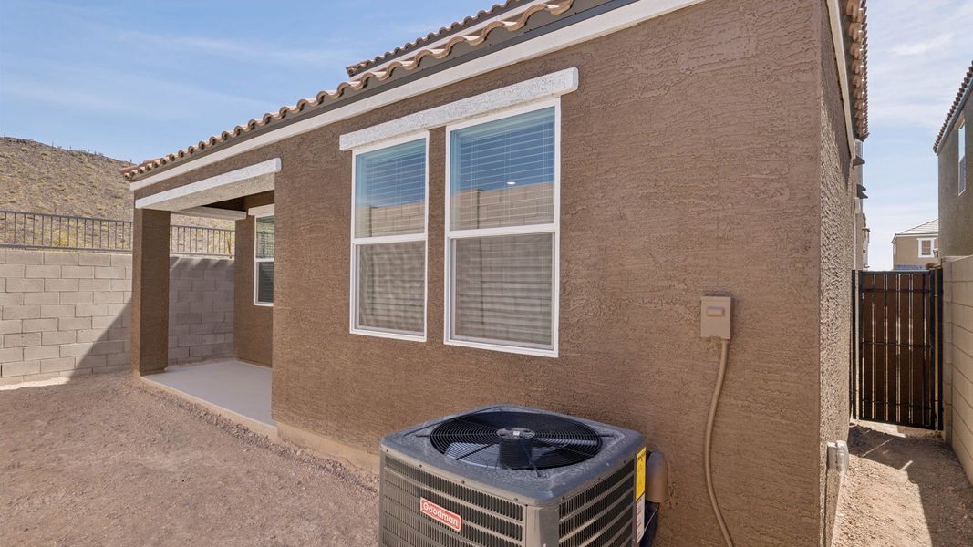 Exterior details and patio area of a home in The Buttes at Mystic, Peoria (Image 4).