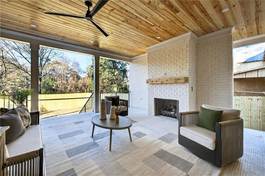 Exterior details and patio area of a home in , Atlanta (Image 27).