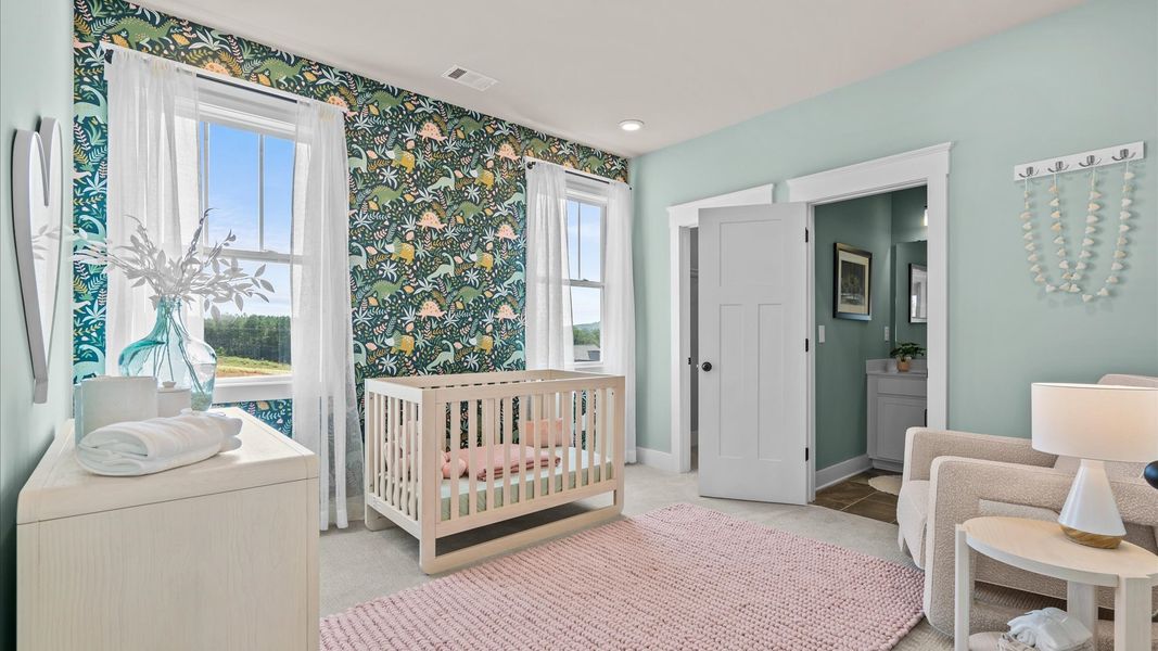 Representative furnished interior of a home built from the Stonehaven by DRB Homes in Pinebrook, Woodruff (Image 26).