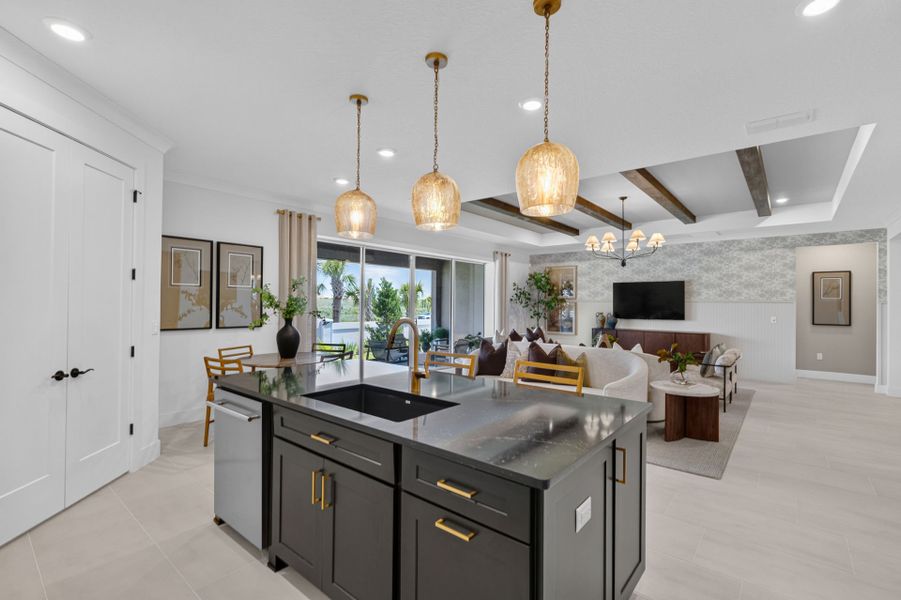 Representative furnished interior of a home built from the Merlot Grand by Pulte Homes in Lakehaven Estates, Clermont (Image 13). Representative furnished interior of a home built from the Merlot Grand by Pulte Homes in Lakehaven Estates, Clermont (Image 13).