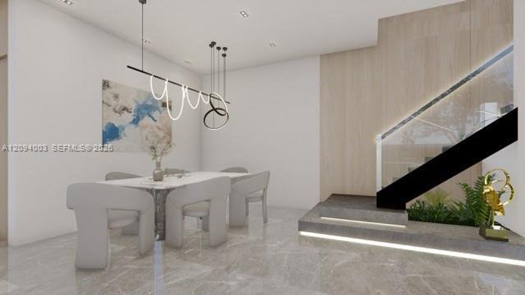 Furnished interior view inside a new home in , Miami (Image 6).