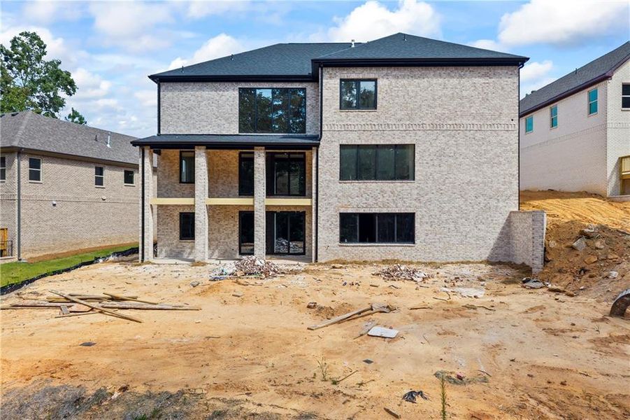 Front exterior of a new home in , Fairburn, GA, highlighting curb appeal (Image 32).