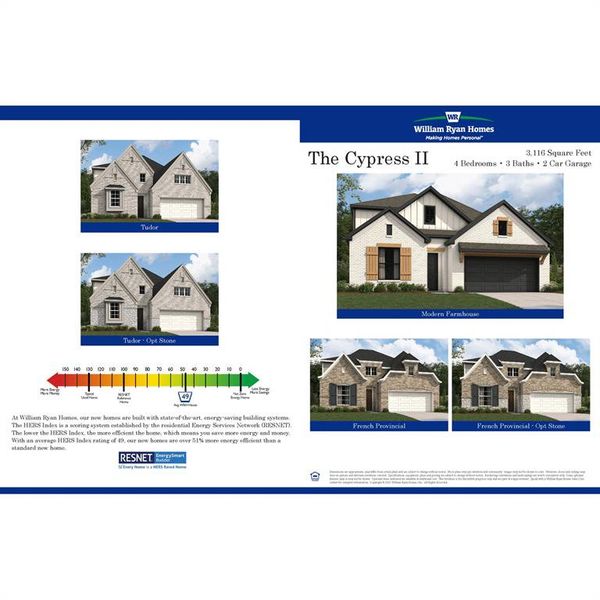 Exterior rendering of this home design in Lily Creek at Sutton Fields, Aubrey, TX (Image 4).