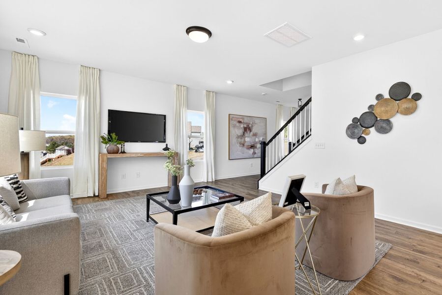 Furnished interior view inside a new home in Grandview, Albemarle (Image 5). Furnished interior view inside a new home in Grandview, Albemarle (Image 5).