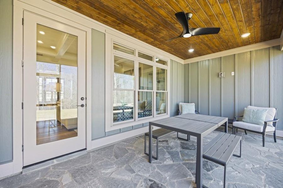 Exterior details and patio area of a home in , Toccoa (Image 31). Exterior details and patio area of a home in , Toccoa (Image 31).