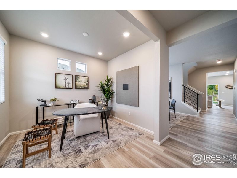 Furnished interior view inside a new home in Thompson River Ranch, Johnstown (Image 17).