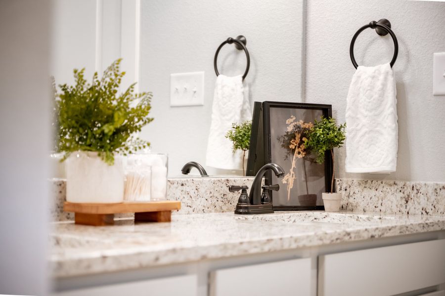 Representative interior finishes for a home built from the The Lily by Avonley Homes in Bonham Trace, Bryan (Image 27).