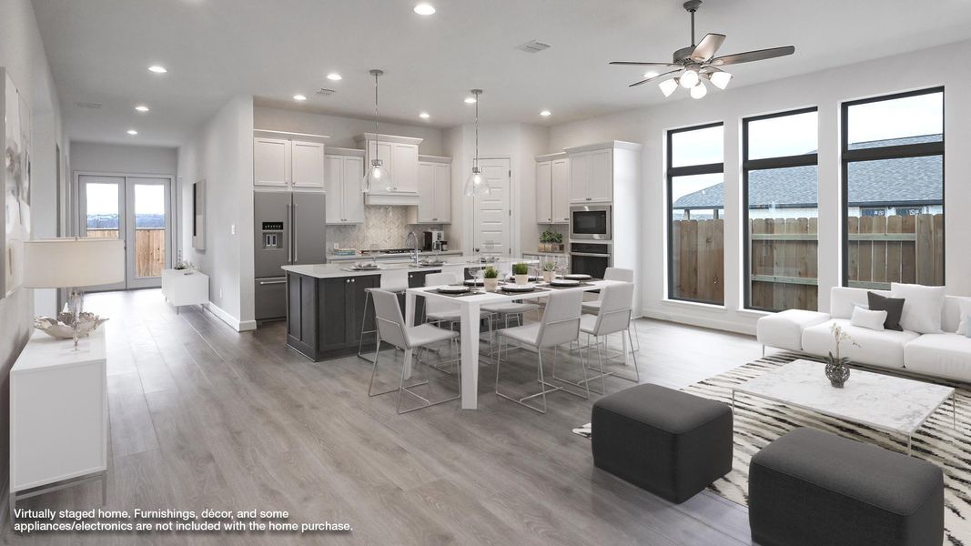 Furnished interior view inside a new home in Crosswinds, Kyle (Image 6).