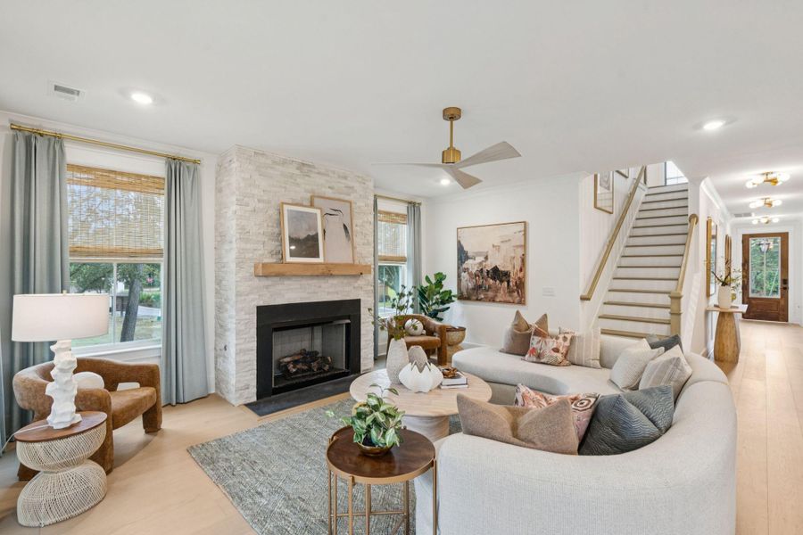 Furnished interior view inside a new home in Miller's Crossing, Johns Island (Image 15).