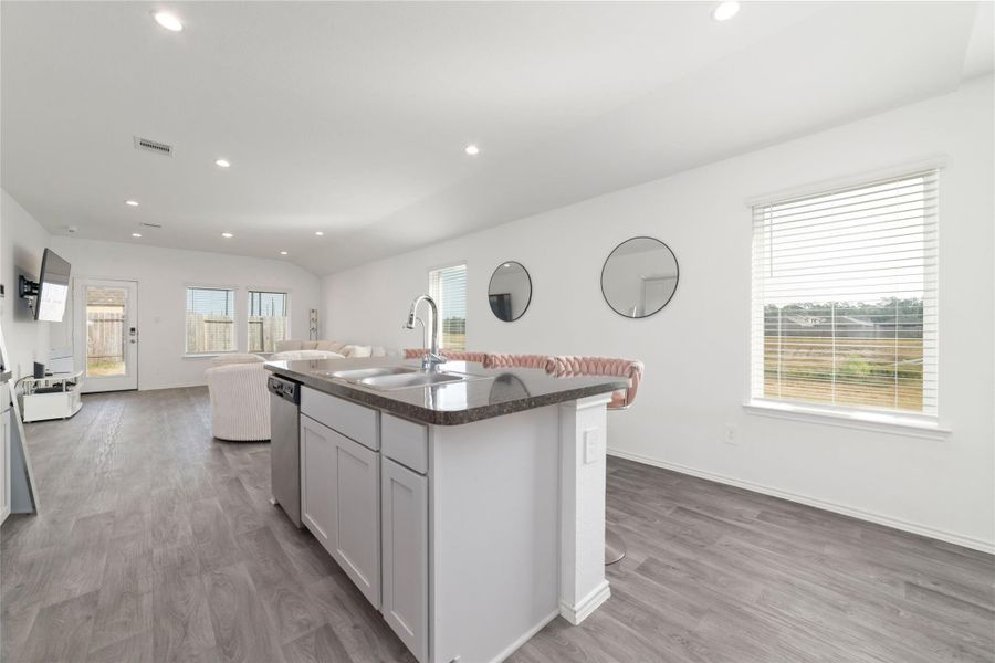 Furnished interior view inside a new home in Breckenridge Forest, Spring (Image 4). Furnished interior view inside a new home in Breckenridge Forest, Spring (Image 4).