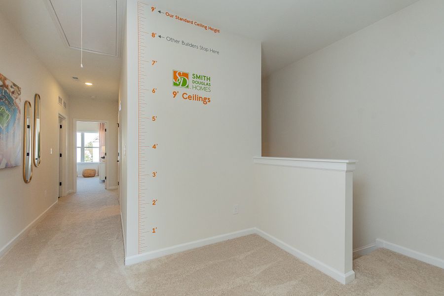 9' Ceilings Upstairs Standard