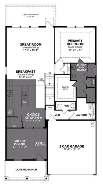 2D floor plan layout of this home in Hunter's Ranch, San Antonio, TX (Image 2).