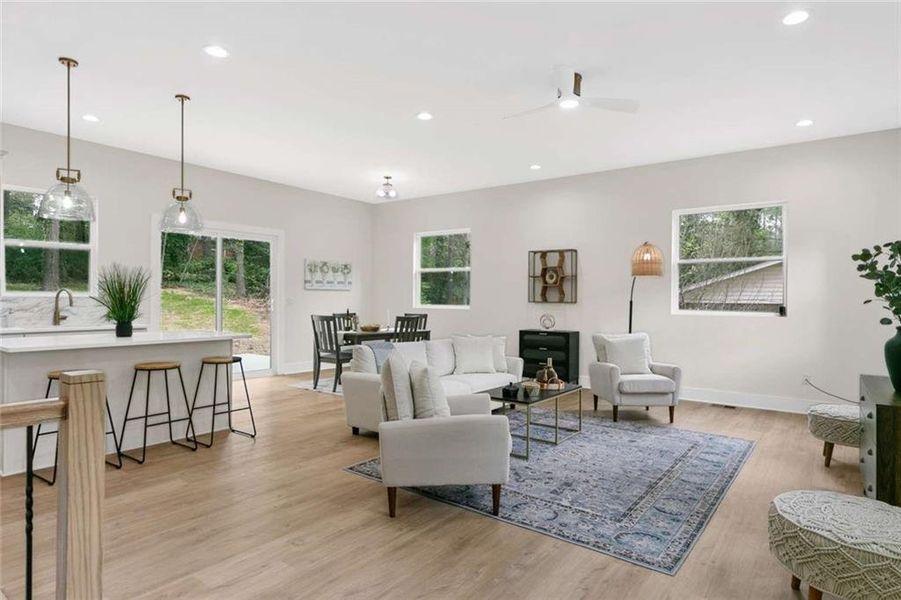 Furnished interior view inside a new home in , Atlanta (Image 30).