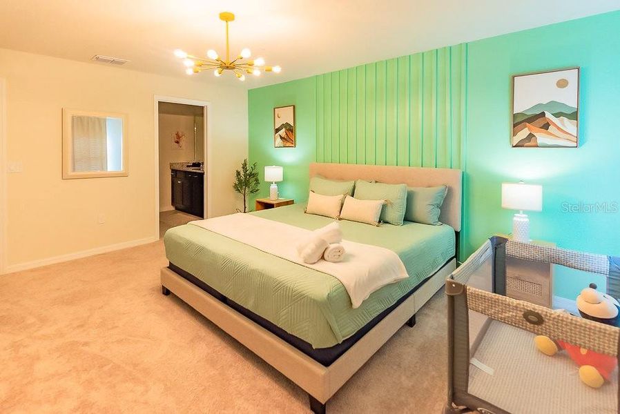 Furnished interior view inside a new home in , Clermont (Image 28). Furnished interior view inside a new home in , Clermont (Image 28).