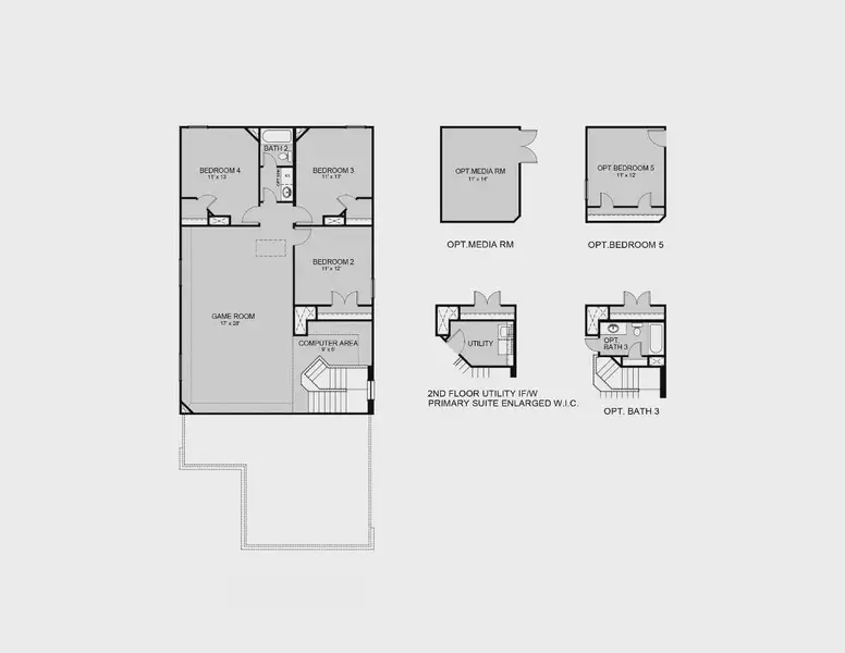 2D floor plan layout for the The Redbud by Legend Homes in Townsend Reserve, Splendora, TX (Image 4). 2D floor plan layout for the The Redbud by Legend Homes in Townsend Reserve, Splendora, TX (Image 4).