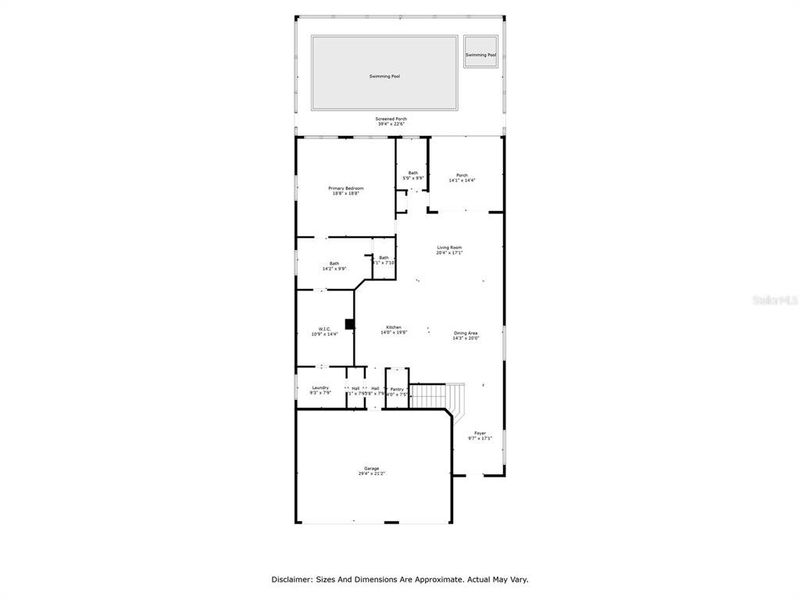 2D floor plan layout of this home in , Orlando, FL (Image 5).
